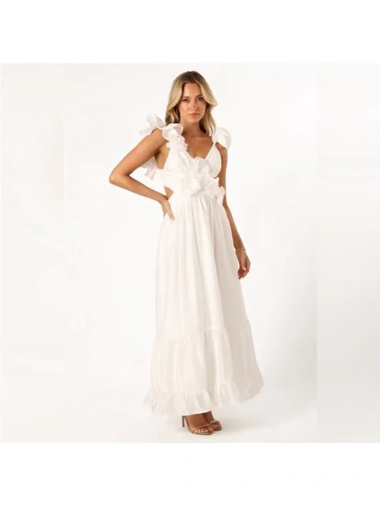 Petal & Pup White Floral-Accent Maxi Dress - Women - Picture 3 of 14